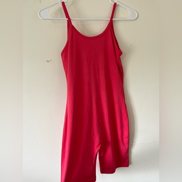 Women’s M Track 23 Pink Spaghetti Strap Romper Shorts NWT - Picture 7 of 11